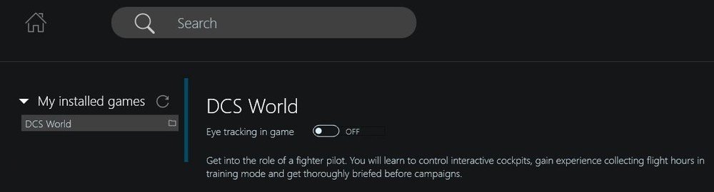 DCS Tobii Game Hub Disable Eye Tracking for DCS