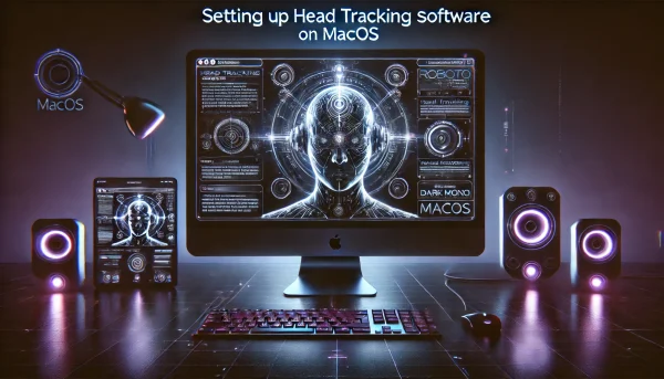 MacOS computer in a dark themed room