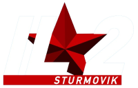 a red star and white text