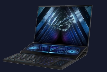 a gaming laptop with a keyboard and a screen