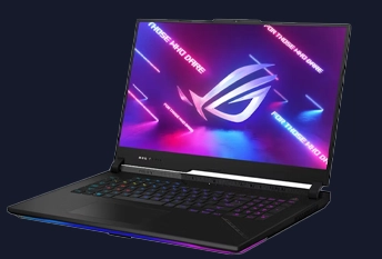 a gaming laptop with a colorful screen