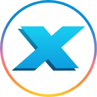 a blue x in a circle