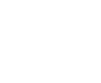 a white logo with black background