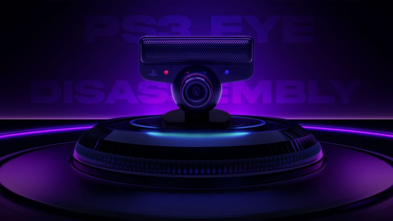 PS3 Eye Camera Disassembly PS3 Eye camera on a stand